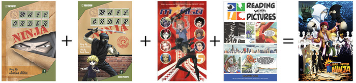 Combining like Voltron to form "Mail Order Ninja: Ninja Master Edition!"