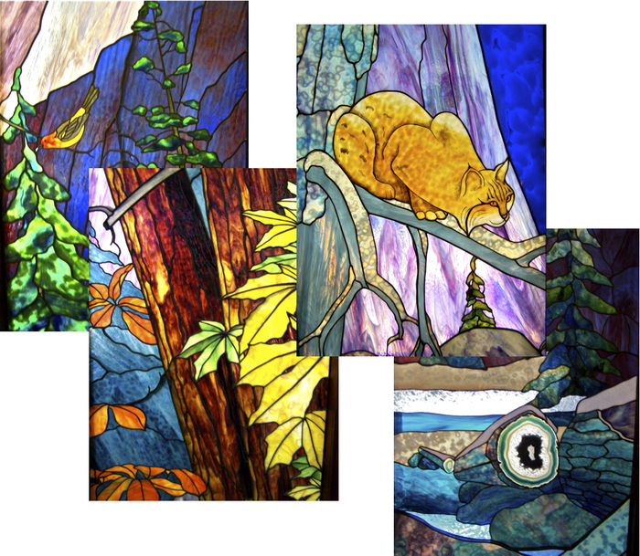Selected 2' x 3' samples of Mural Details.