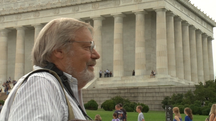 Scherman at the Lincoln Memorial. Special Patron and Executive Producer status available!