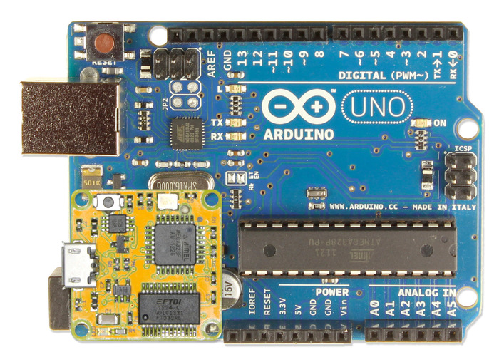 smARtCORE U compared to the equivalent ARDUINO UNO