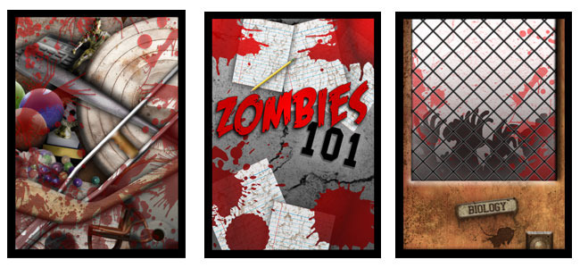 Card backs for the three decks
