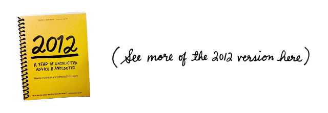 See inside the 2012 version to get an idea of what to expect for 2013!