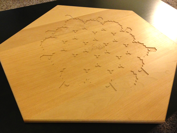 The 3 to 4 Player side. Plenty of space to hold player parts around the edge.