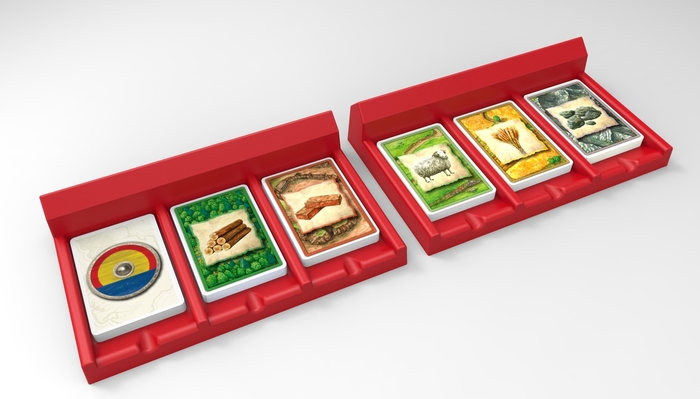 Pledge includes pair of two Catan Resource Card Holders