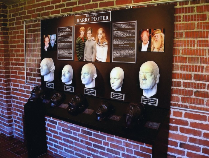 This is the cast from the Harry Potter Movies. This ICLM exhibit was installed at the Perkins School for the Blind (Watertown MA). Look closely at the black life casts and Braille labels; they are designed for touch, as would the Holocaust Survivor's.
