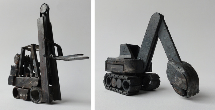 Fork Lift (left), Excavator (right) - not to scale