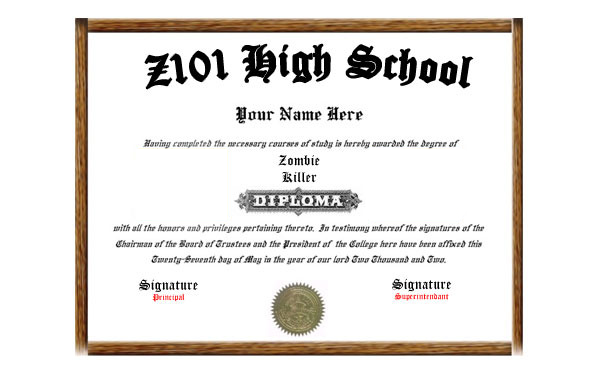 *Diploma design subject to change