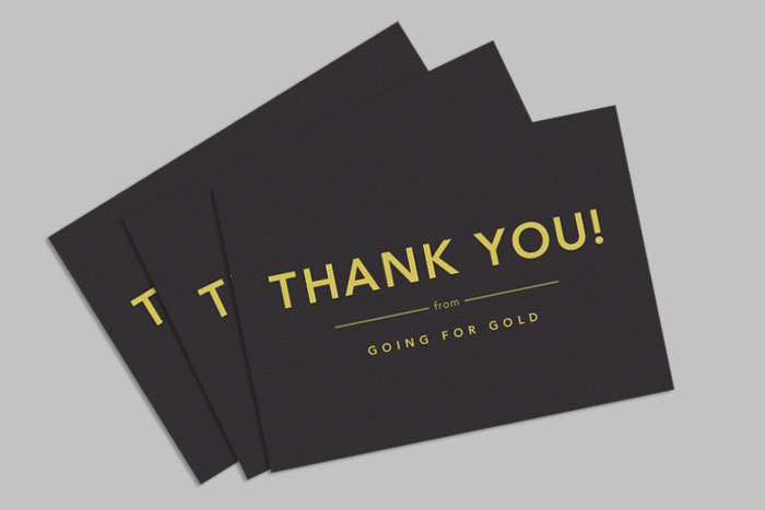 Thank you postcards