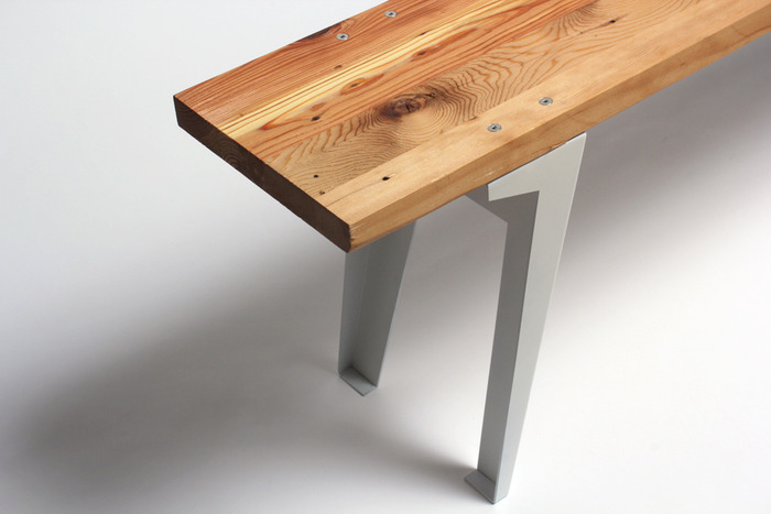 Detail of Reclaimed Lumber Shelves