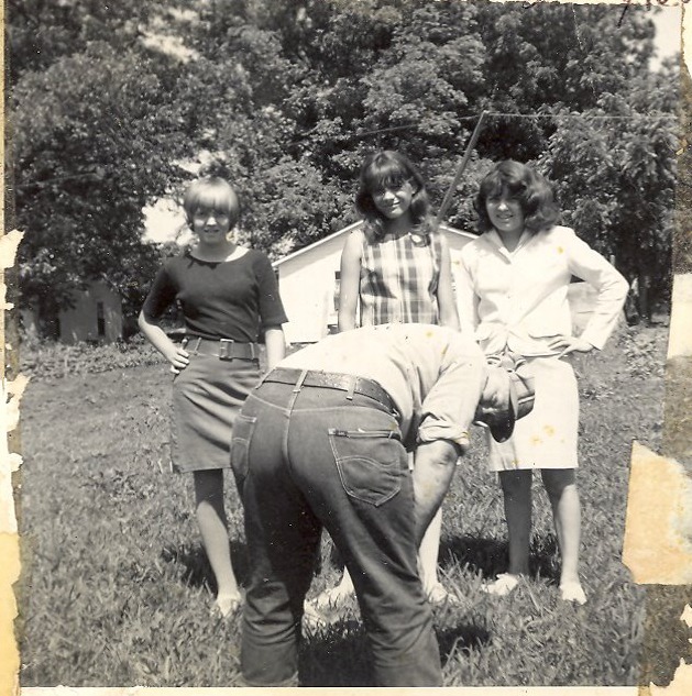 Roy Hudgins with a few Delhi residents.