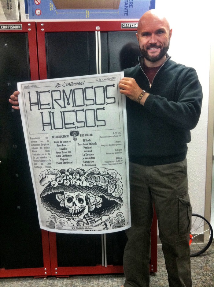 HOT OFF THE PRESS! The official HERMOSOS HUESOS Event Poster. Our own special tribute to "La Calavera Catrina"