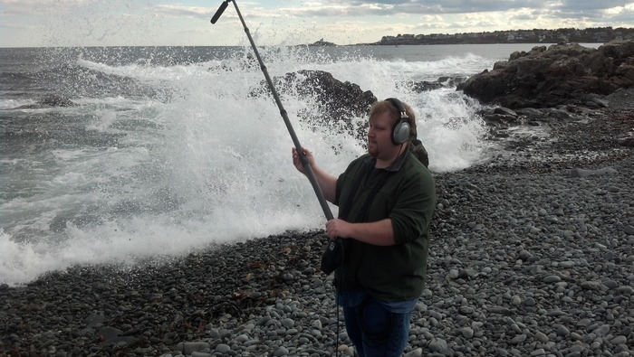 Sound man Lee Kenyon capturing the crescendo