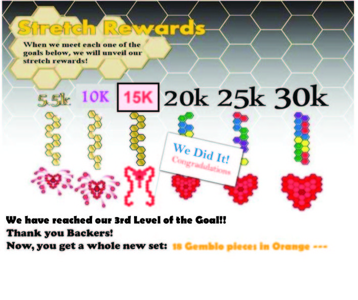 18 pieces of Gemblo in Orange! Thanks to my special backers!
