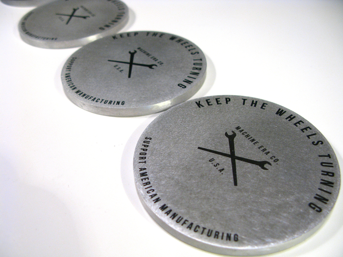 Special Edition Kickstarter Coasters made from solid aluminum