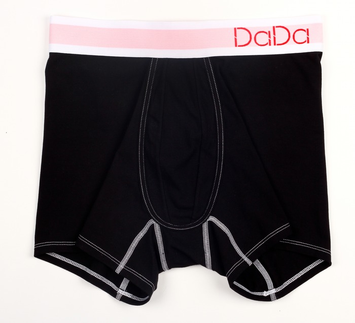 Black trunk with red waistband