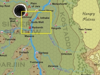 A small piece of a zoomed in map....