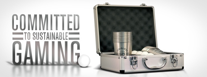 Our 22 Cup Stainless Beer Pong™ set