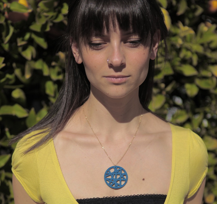 Blue Laser Style Necklace