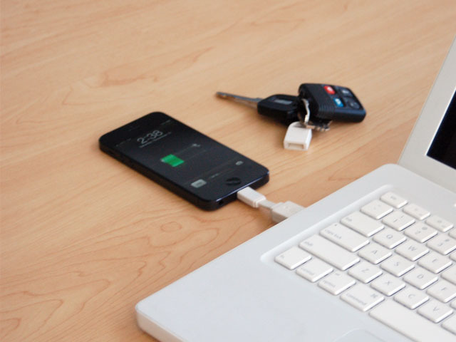 The Nomad loves to nestle between your iPhone and laptop!