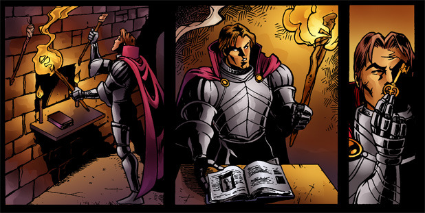 Example from the Shadowgate Classic Hint/Walk Thru Comic