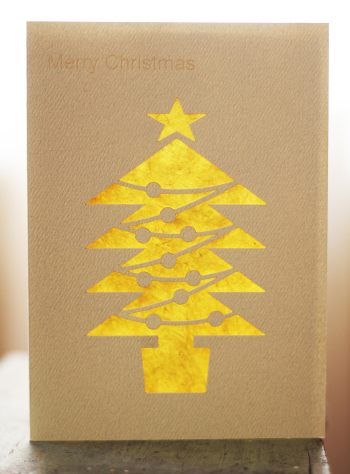 Christmas Tree 3 - Recycled Fiber Card