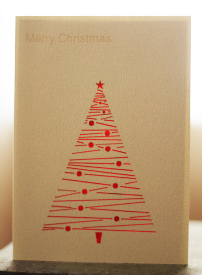 Christmas Tree 4 - Recycled Fiber Card