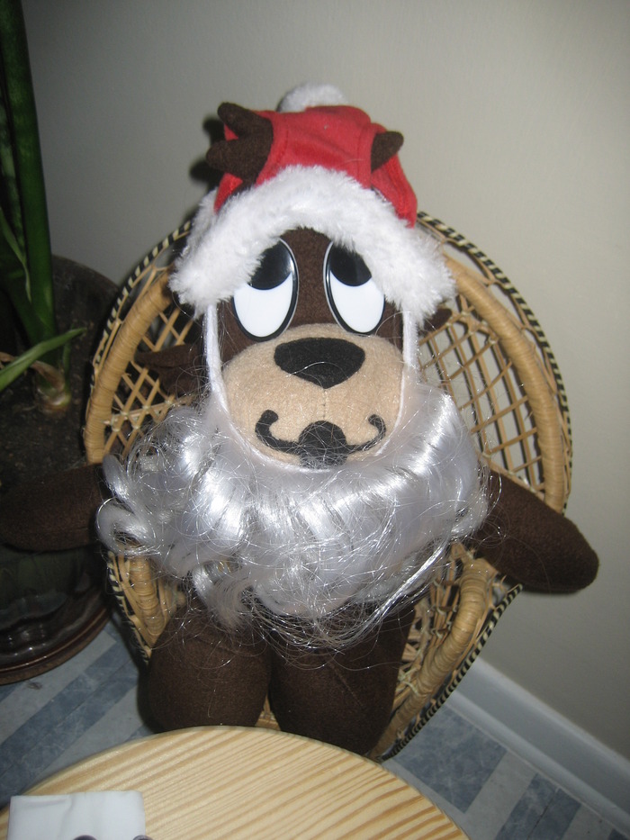 This is me, dressing like Santa! Who is one polite character!