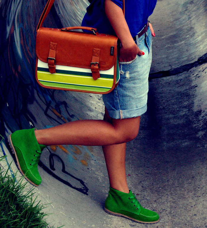 University Handbag (Lime & Lemon) and Colorines (Green) - a Kickstarter exclusive!