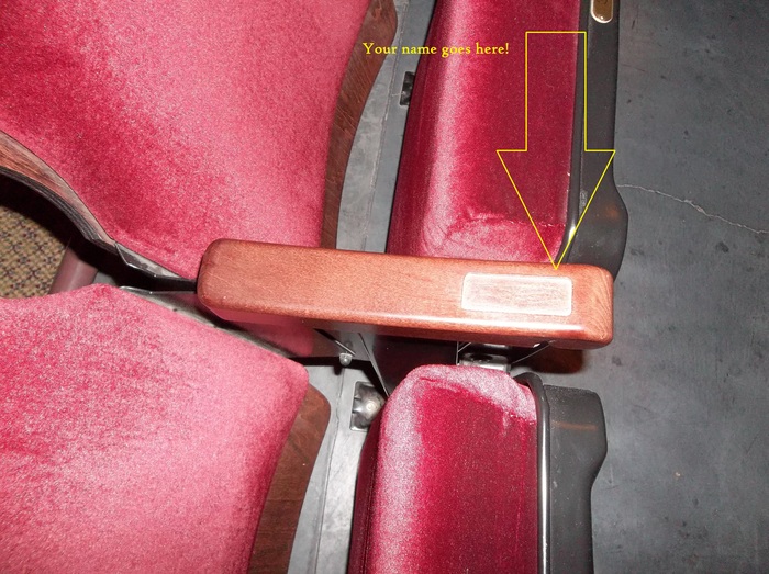 Your name goes here on the arm rest.