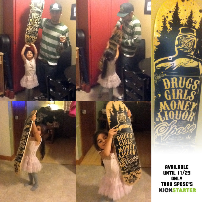 Tried to photograph the Spose skateboard available for $150 but I got mugged by this bandit.