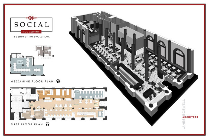 Architect plans for our main floor. James Boswell, we think you're great!