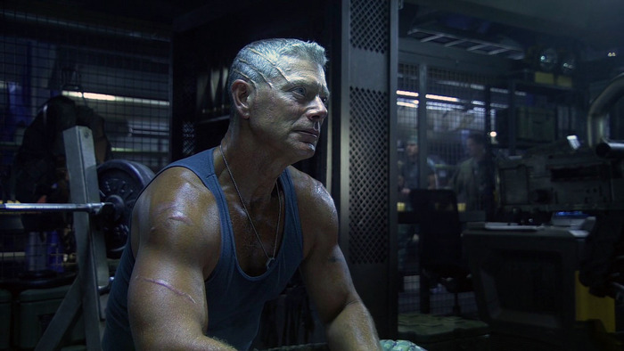 Stephen Lang as Colonel Quaritch in the movie Avatar