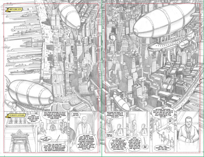 Pages 9-10 pencils / lettered