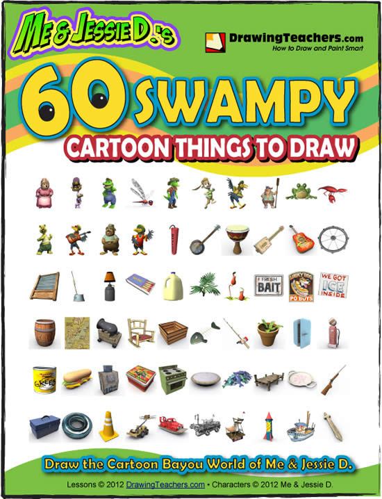 60 Swampy Cartoon things to Draw