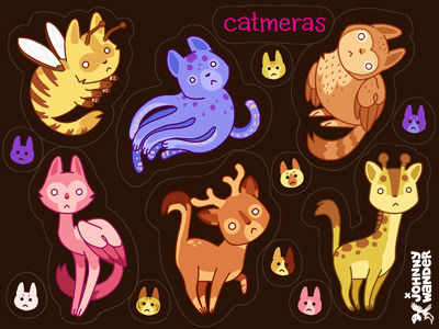 Catmeras sticker sheet
