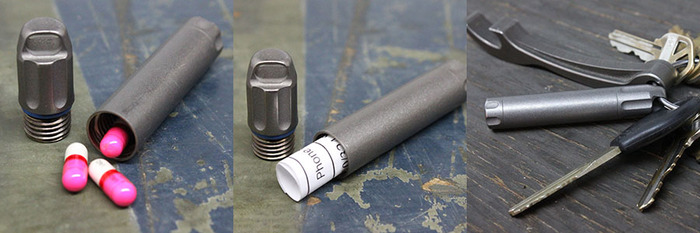 S4S -- Pill Fob -- Contact Info / Geo Caching -- Key Fob