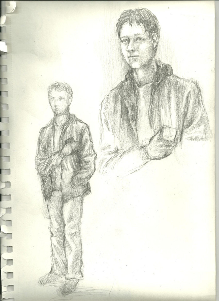 Teenage boy sculpture