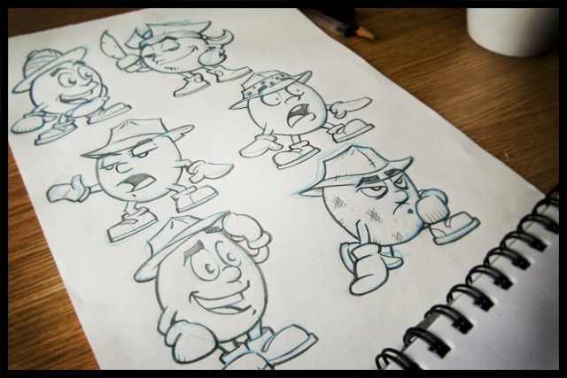 Concept sketches of Dizzy