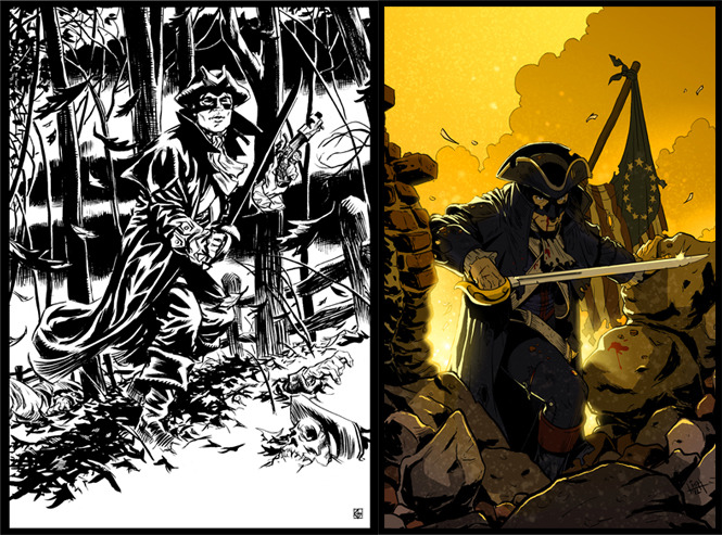 Art by Dean Kotz (left) and Ben Lichius (right).