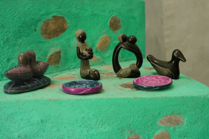 Stone Carvings made by local sculptors of Cormiers.