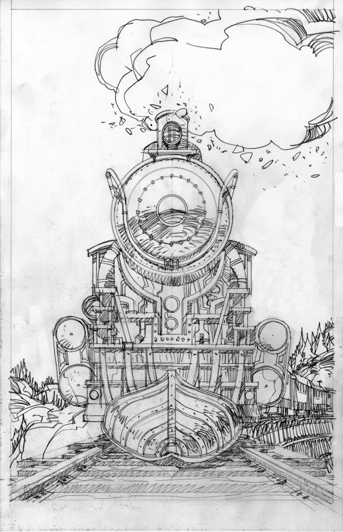 Walter Simonson cover image pencil prelim