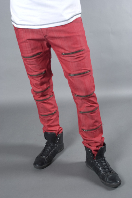 Zipskinny Jeans, Men's/Women's (colors:red,gray,blue,white,black) sizes: 22-34