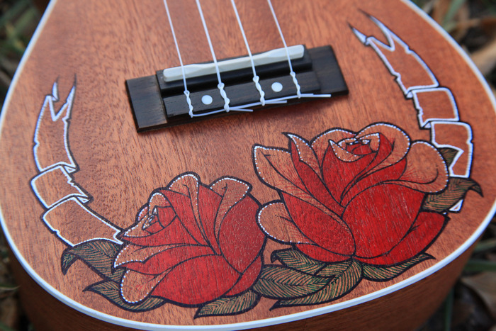 Custom painted Ukelele by Joe Lessard