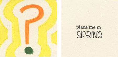 3 x 3 hand-drawn seed packet with heirloom seeds