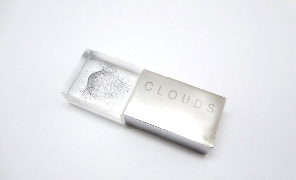 CLOUDS Data capsule with laser etched 3D pointcloud