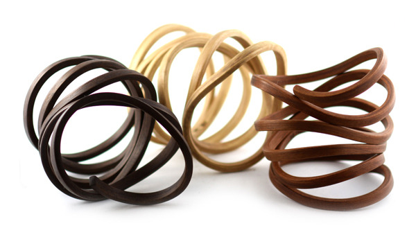 Organic Coil Bracelets - Walnut, Hickory, Cherry