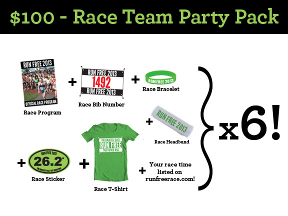 $100 - Race Team Party Pack