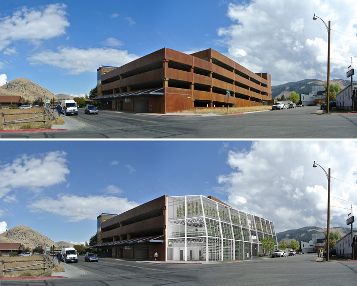 Before and after image of infill lot VHJH will be built on