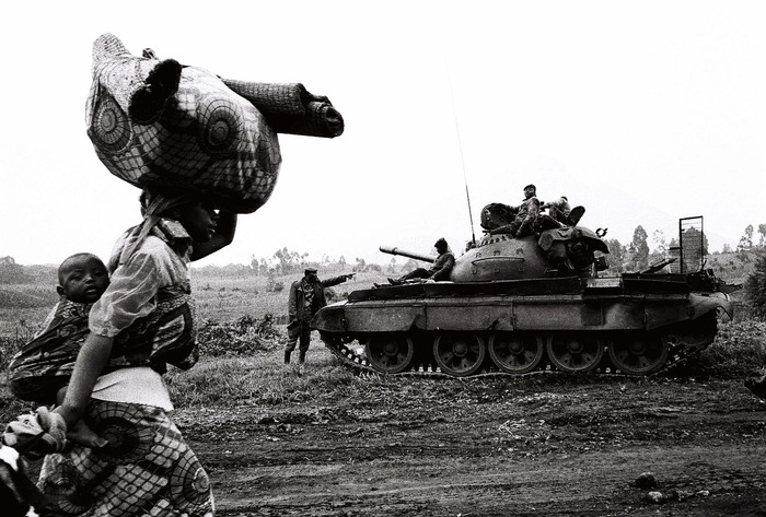 excerpt from THIS IS CONGO - residents flee to IDP camps with their families as rebel troops march on Goma