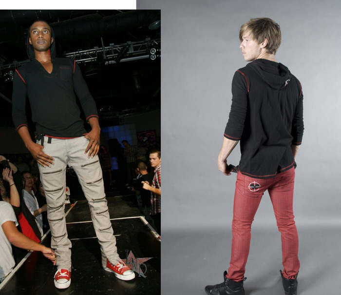 Hoodie, Men's/Women's (colors:gray/white striped,black,red,white,blue) sizes: XS-XL // Zipskinny Jeans, Men's/Women's (colors:red,gray,blue,white,black) sizes: 22-34